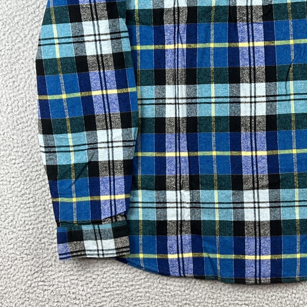 Carbon 2‎ Cobalt Shirt Jacket Mens XL Blue Green Plaid Flannel Lined Shacket - Picture 9 of 13